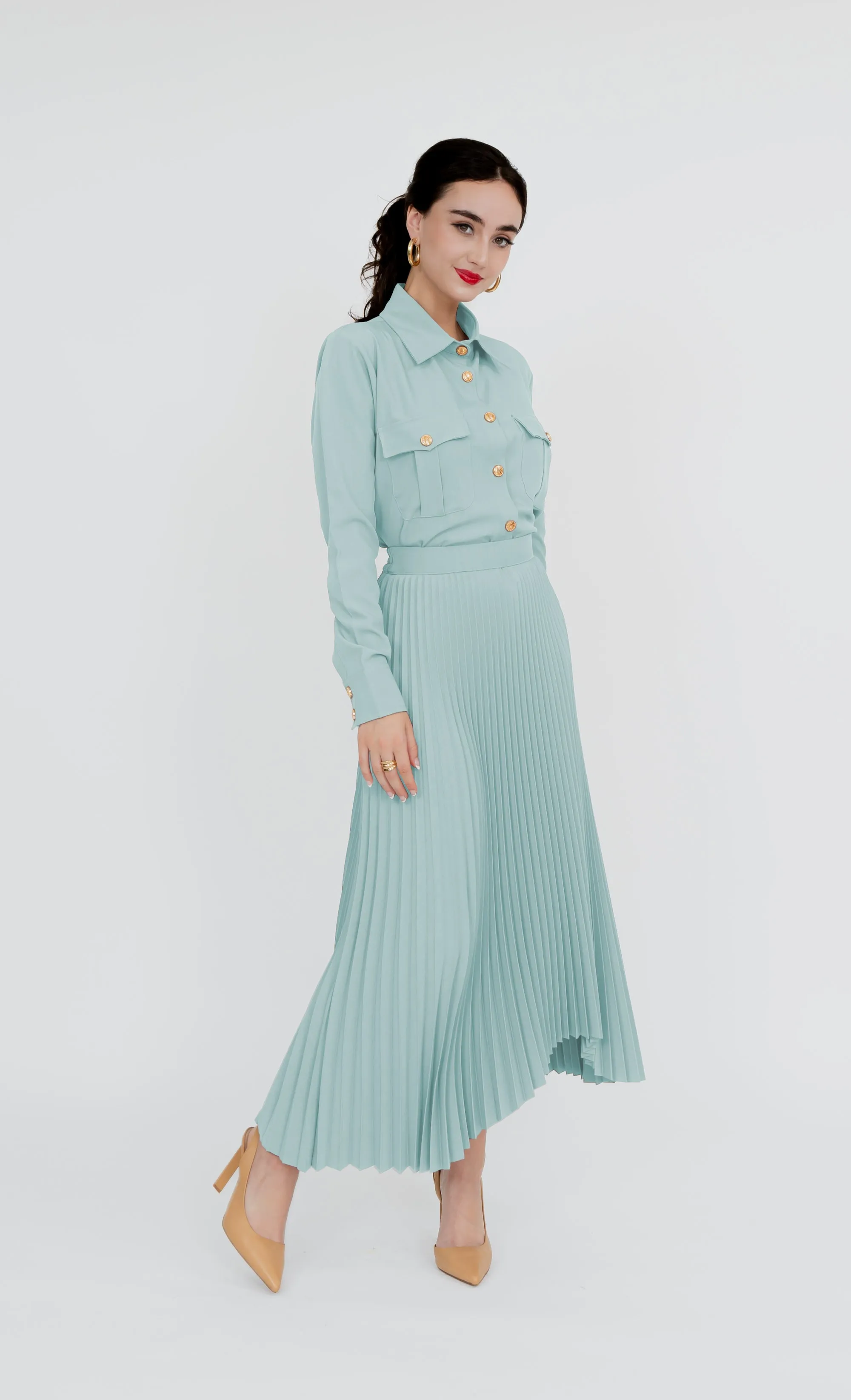 Imbi Skirt in Frosty Blue