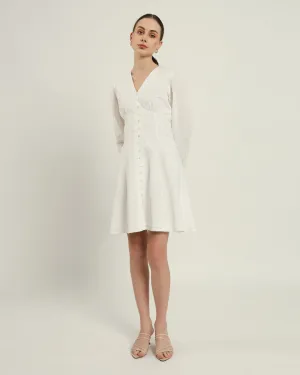 The Dafni Daisy White Linen Dress